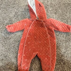 Nordstrom Quilted Baby Onesie in Peach size 6 months